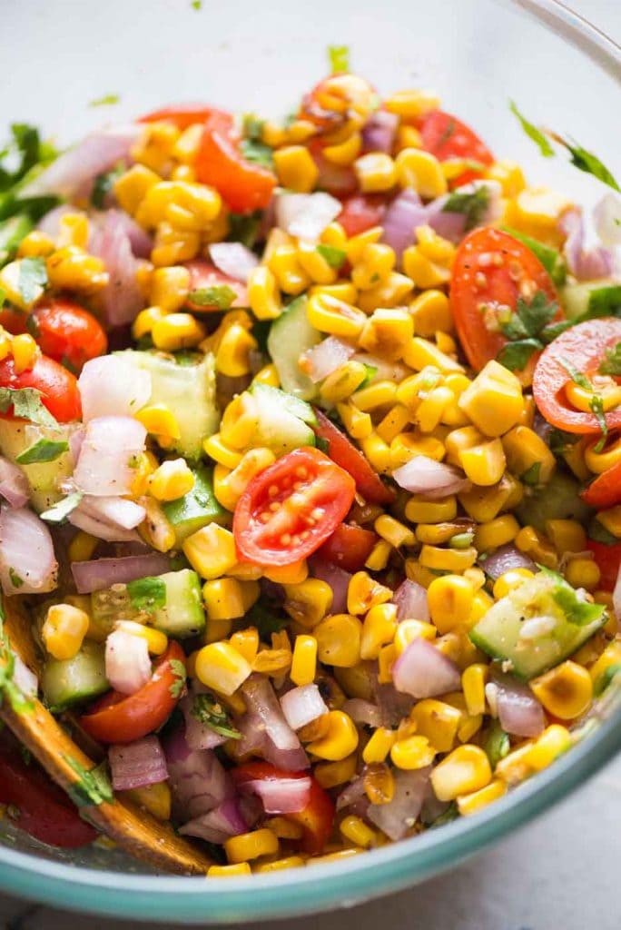 Roasted Corn Salad - The flavours of kitchen