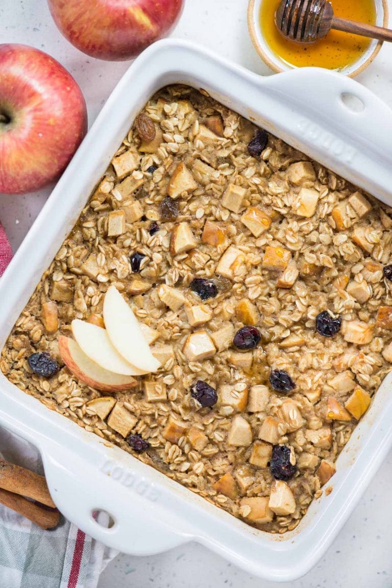 Apple cinnamon baked oatmeal.