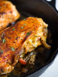 Fajita Stuffed Chicken Breast - The flavours of kitchen