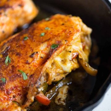 Fajita stuffed chicken breast.