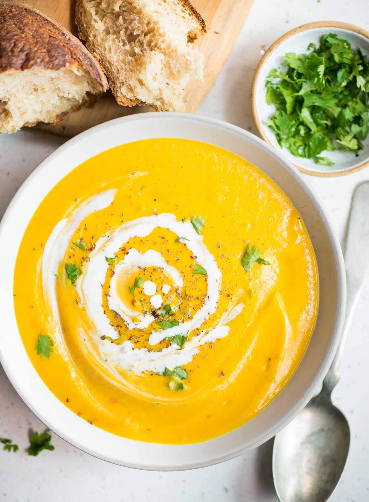 Instant Pot Pumpkin Sweet potato Soup | The flavours of kitchen