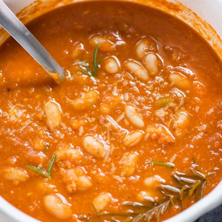 Tomato White Beans Soup - The flavours of kitchen