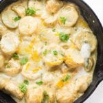Baked Ranch potatoes in a cheesy creamy sauce is a delicious side dish made with 5 ingredients and in just 30 minutes.