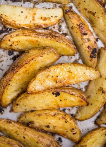 Crispy Baked Green Potato Wedges - The flavours of kitchen