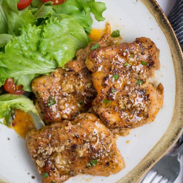 Garlic Butter Chicken Thighs - The flavours of kitchen