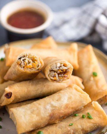 Crispy Spring Rolls Recipe - The flavours of kitchen