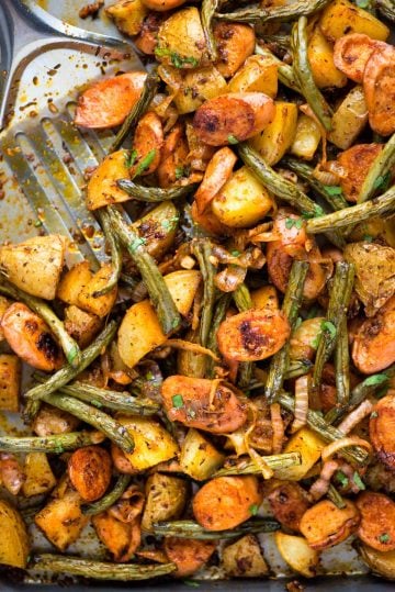 Sheet Pan Sausage And Potatoes - The Flavours Of Kitchen