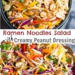 Ramen Noodles Salad With Peanut Dressing | The flavours of kitchen