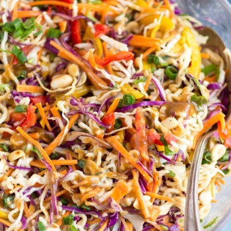 Ramen Noodles Salad With Peanut Dressing - The flavours of kitchen