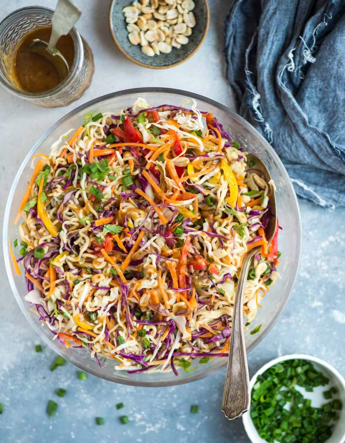 Ramen Noodles Salad With Peanut Dressing - The flavours of kitchen