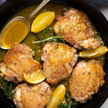 Lemon chicken thighs.