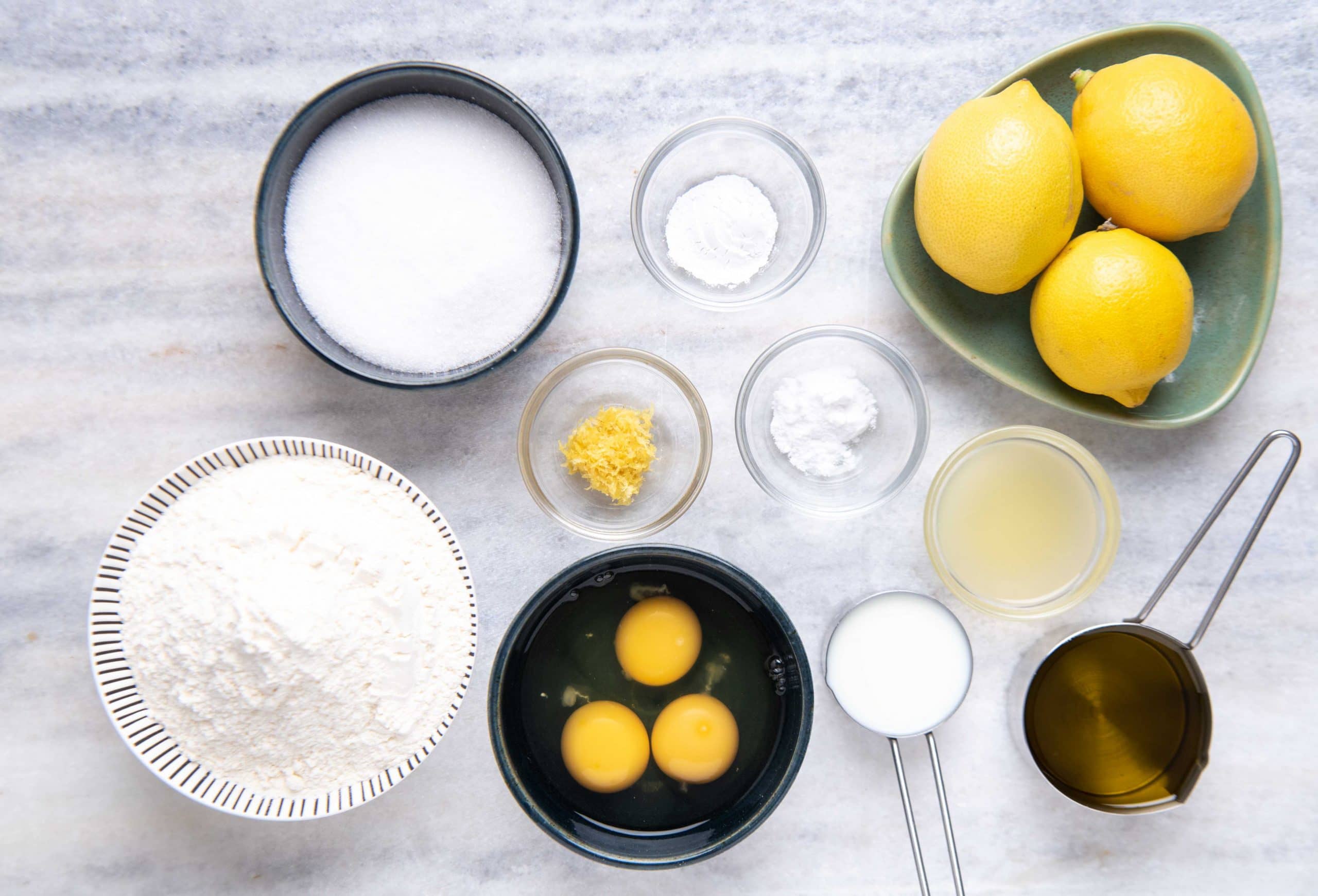 Ingredients for Lemon Cake with Olive oil
