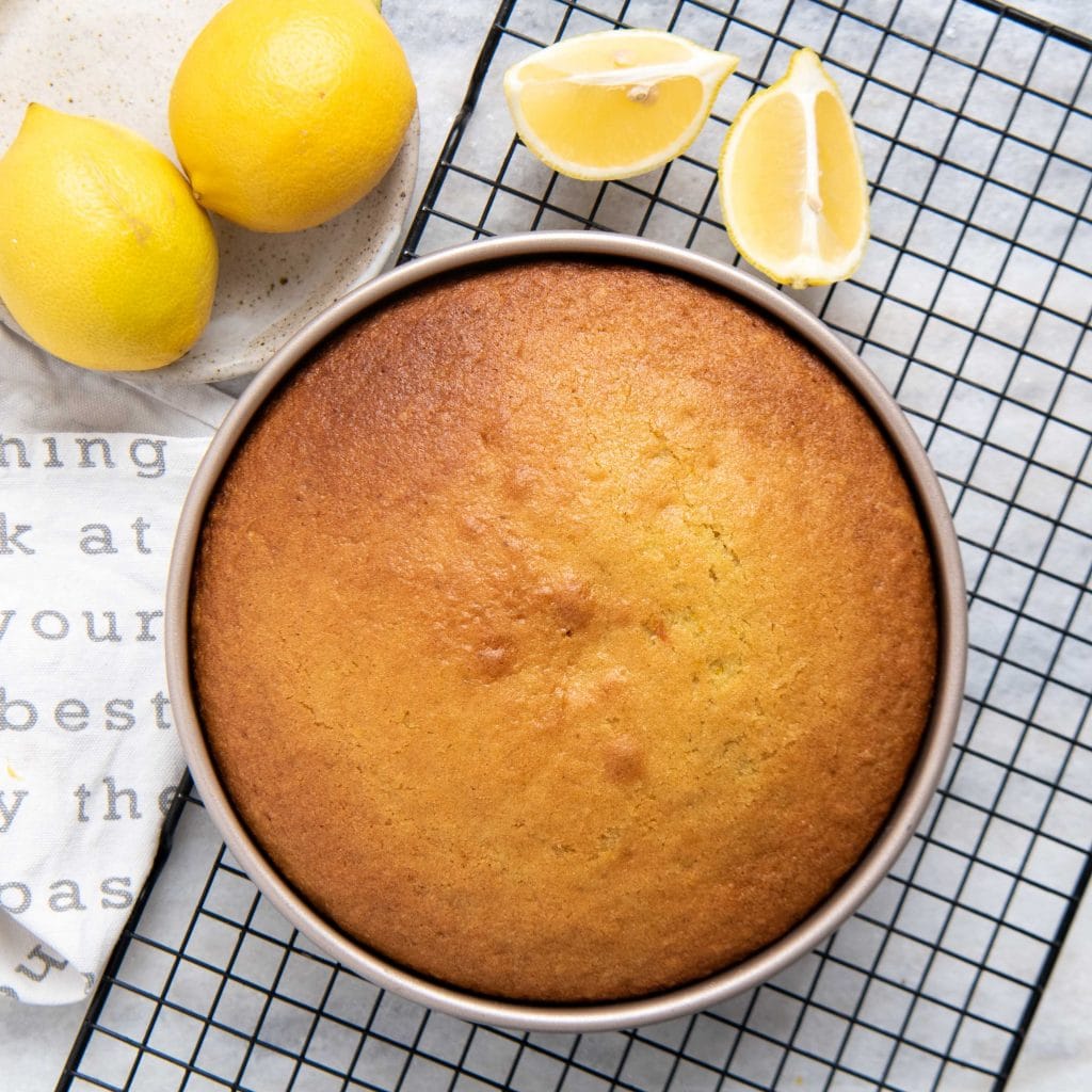 Lemon Olive oil cake without icing. 