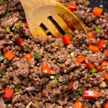 Asian ground beef bowl.