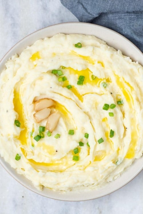 Roasted garlic mashed potato.