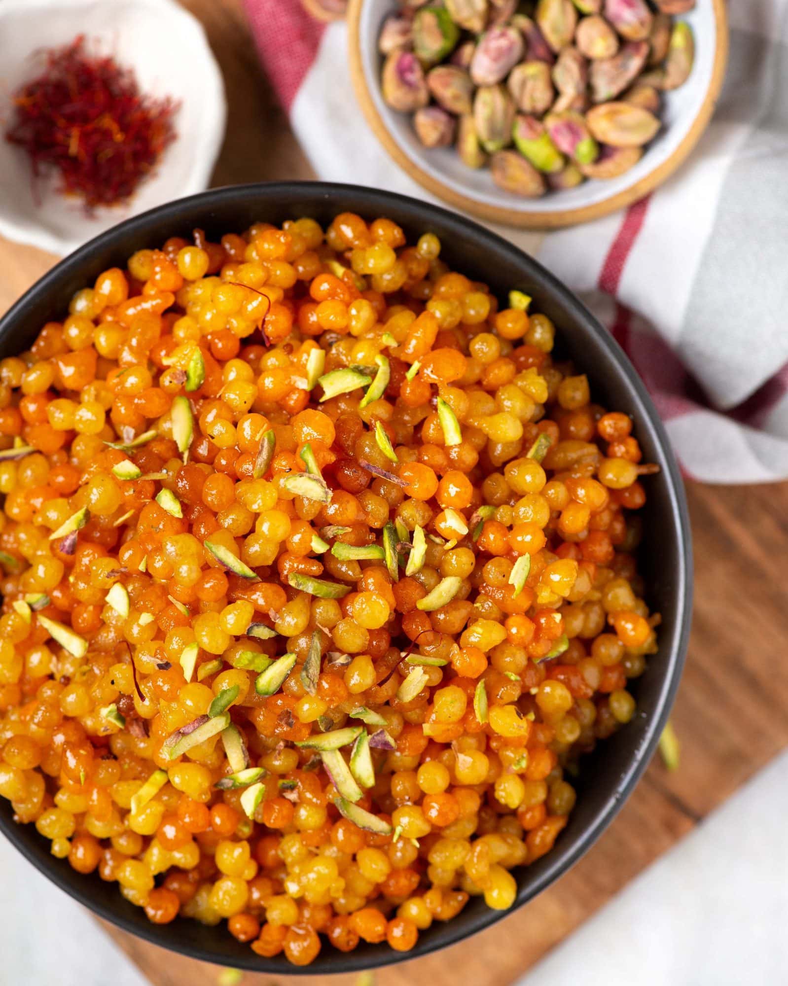 Sweet Boondi (Meethi Boondi) - The flavours of kitchen