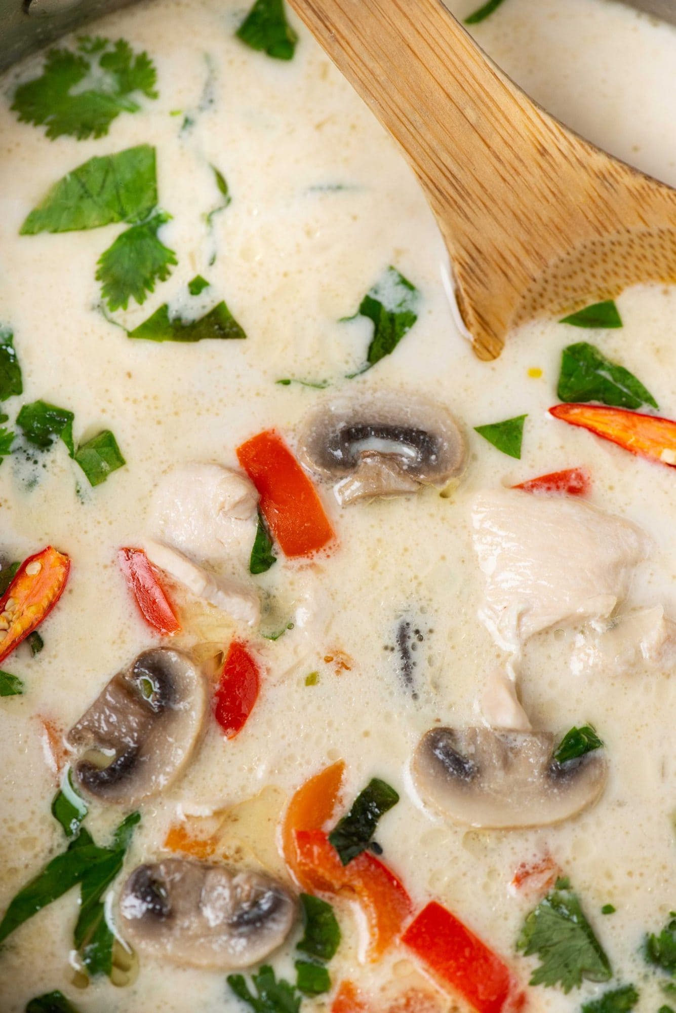 Thai Chicken Coconut Soup (Tom Kha soup) The flavours of kitchen
