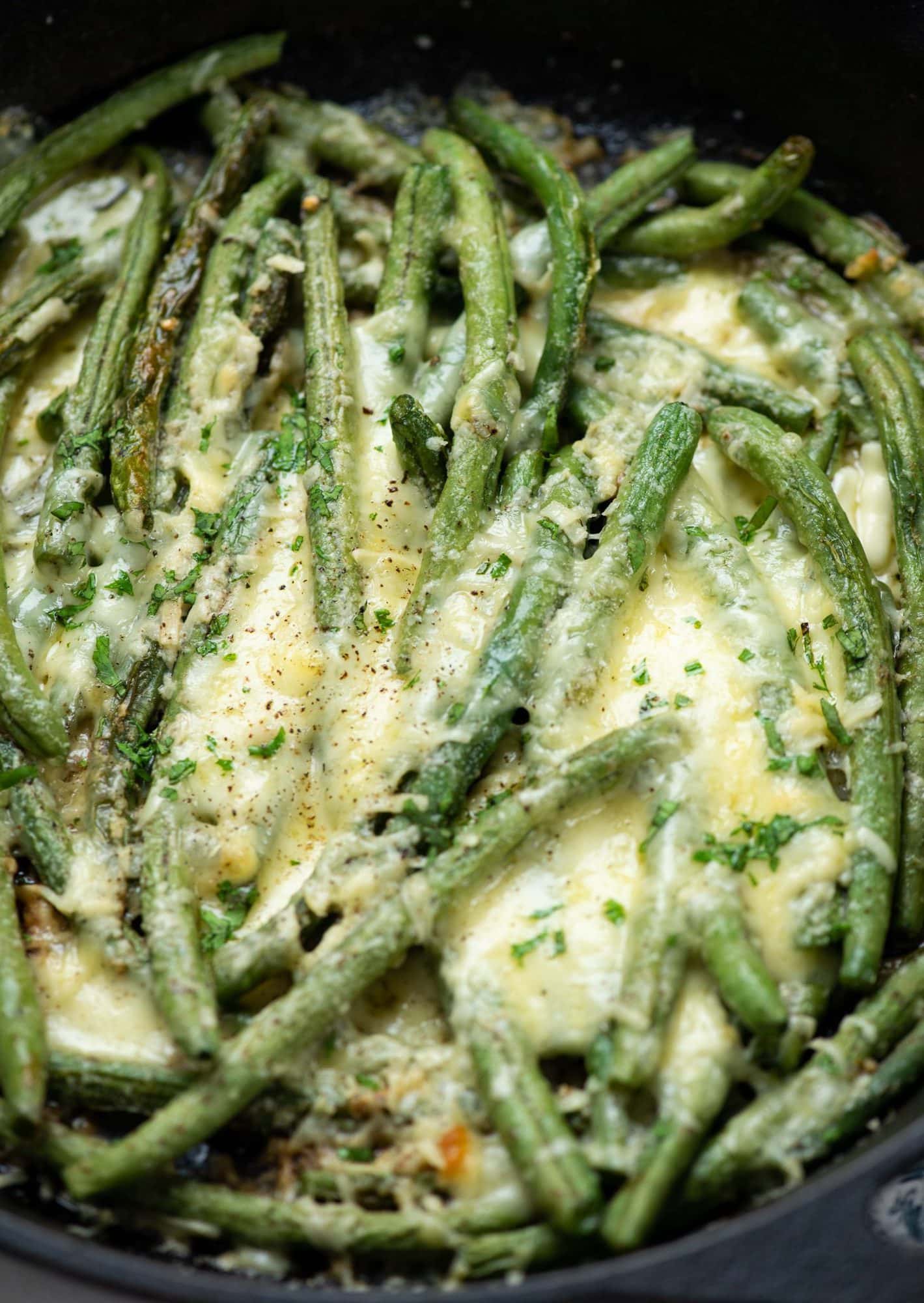 Cheesy Garlic Green Beans The flavours of kitchen