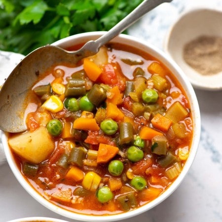 Healthy Vegetable Soup - The flavours of kitchen