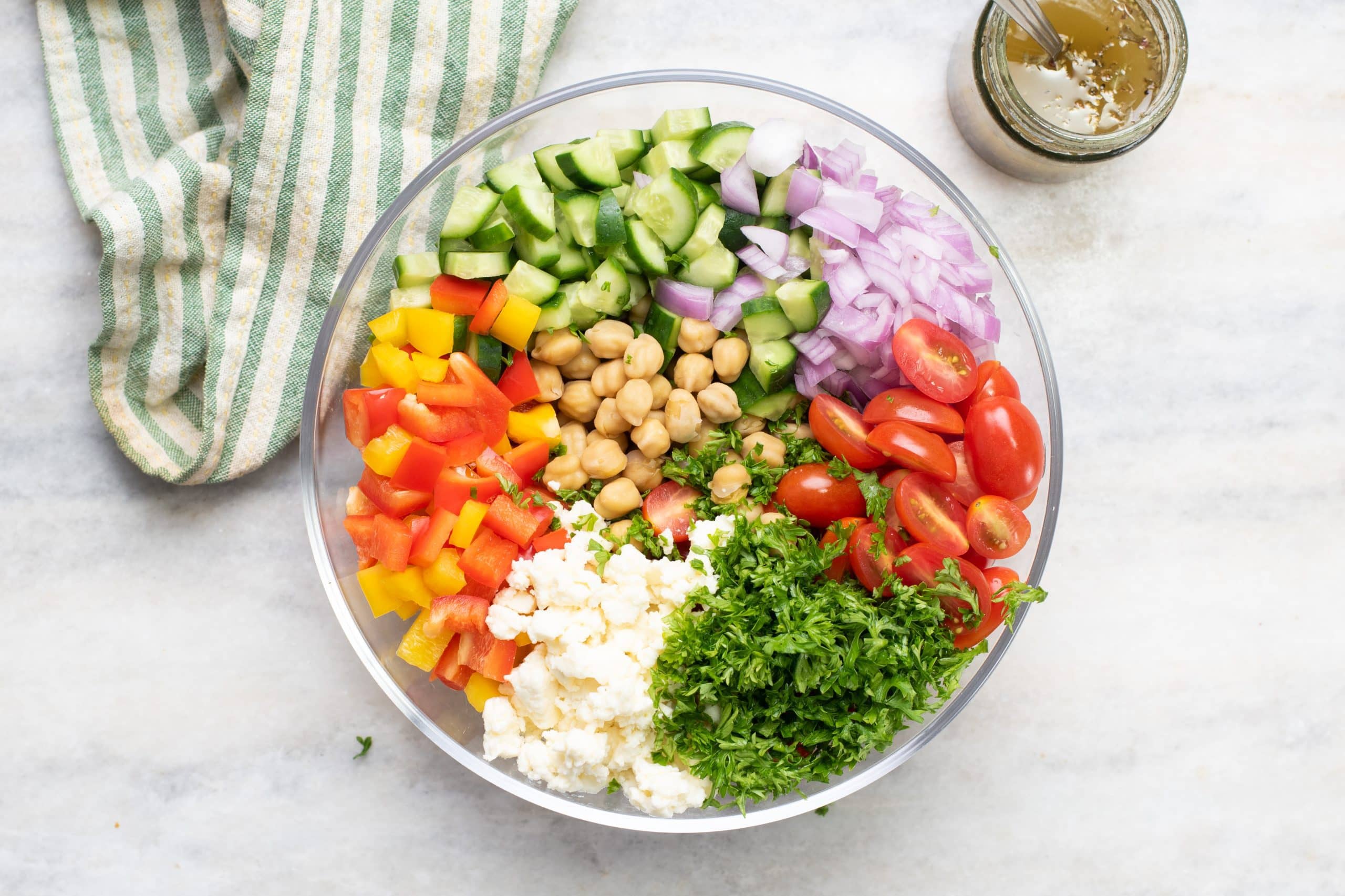 Mediterranean Chickpea Salad Bowl » Kay's Clean Eats