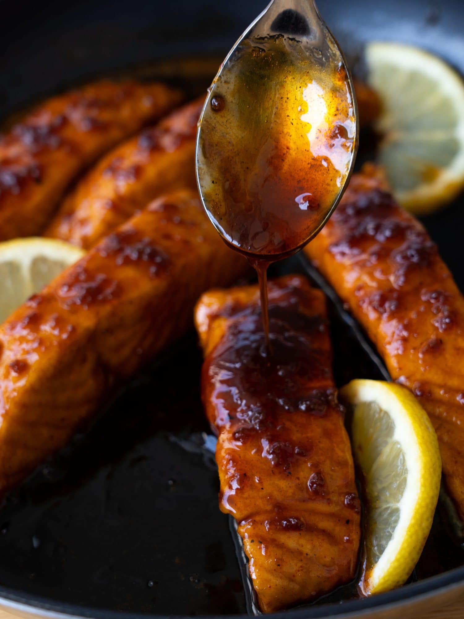 Lemon Honey Glazed Salmon The Flavours Of Kitchen 0275