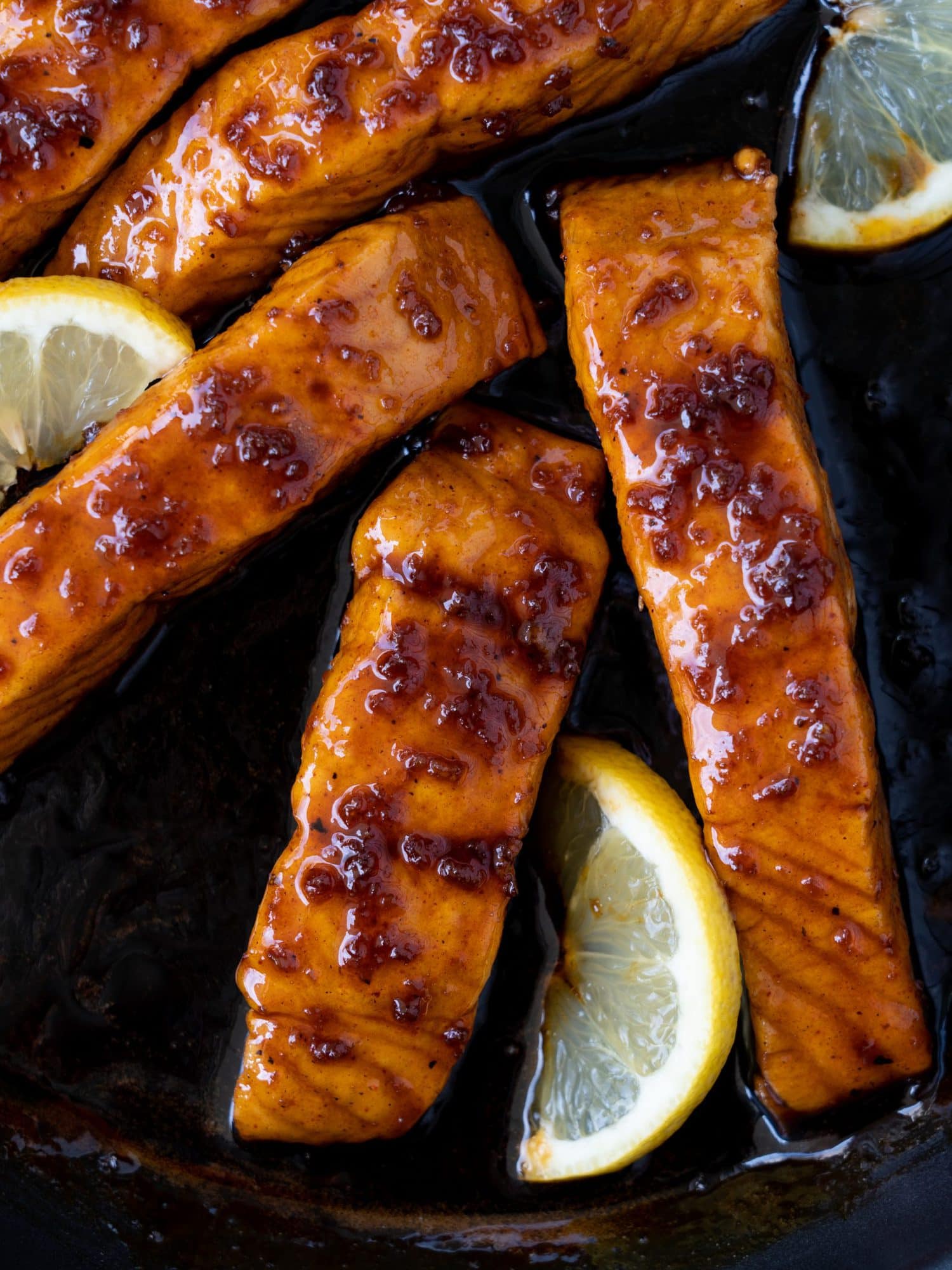 Sticky, sweet, and lemony, this Lemon Honey Glazed Salmon is incredibly delicious. You can make a Salmon Rice bowl with this easy 20 mins recipe and your dinner is sorted.