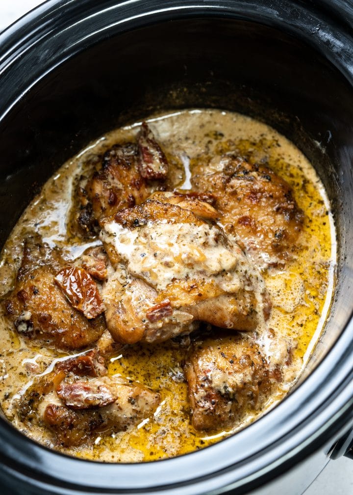 Slow Cooker Creamy Chicken Thighs The flavours of kitchen