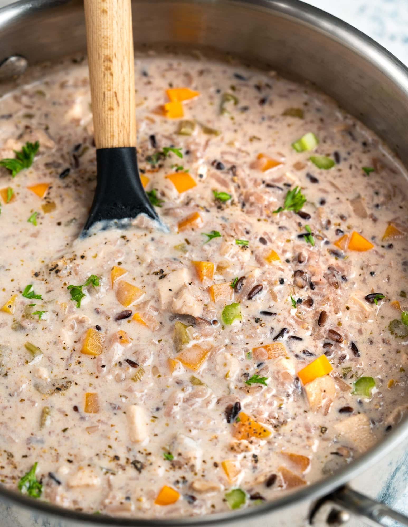 Chicken Wild Rice Soup - The flavours of kitchen