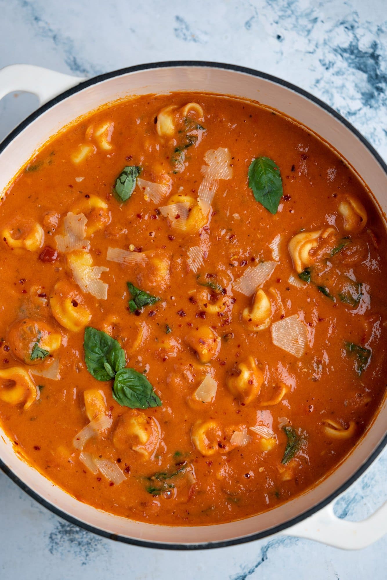 Creamy Tomato Tortellini Soup