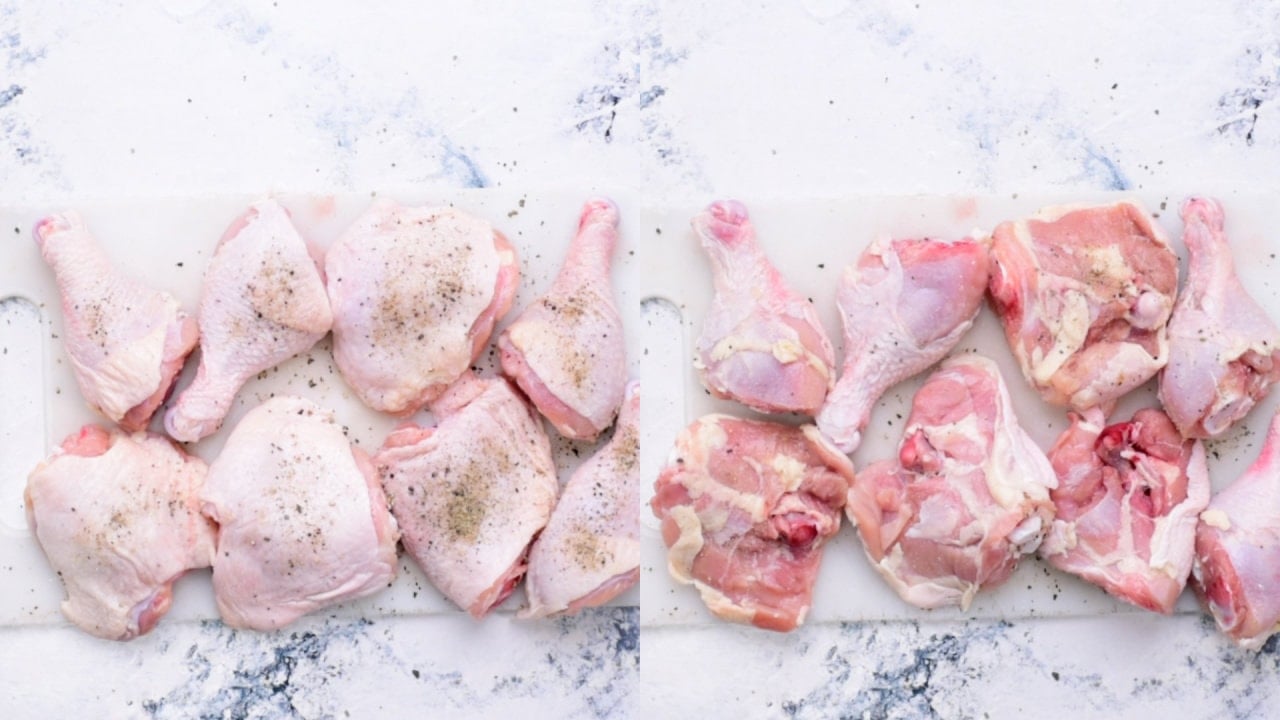 Season Chicken With salt and pepper