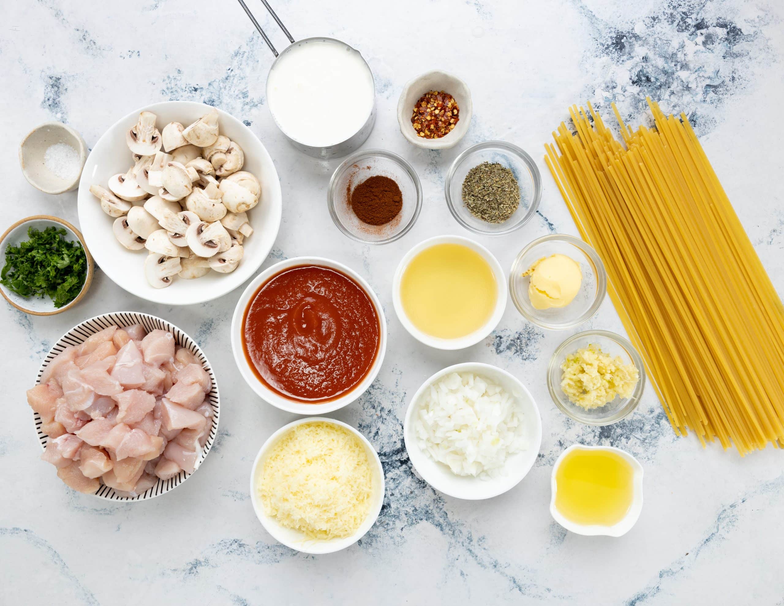 Ingredients for Chicken Pasta