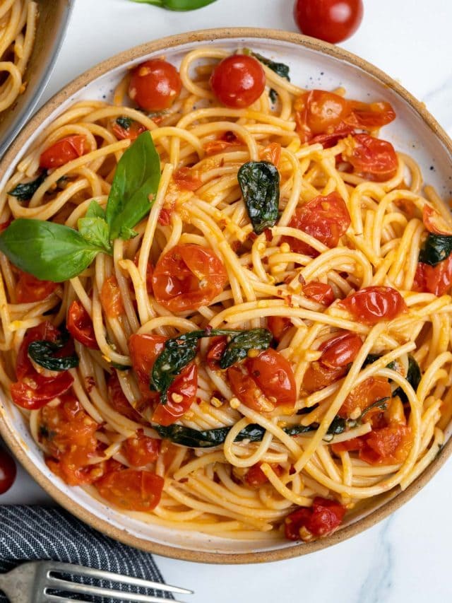 Summer Cherry Tomato Spaghetti