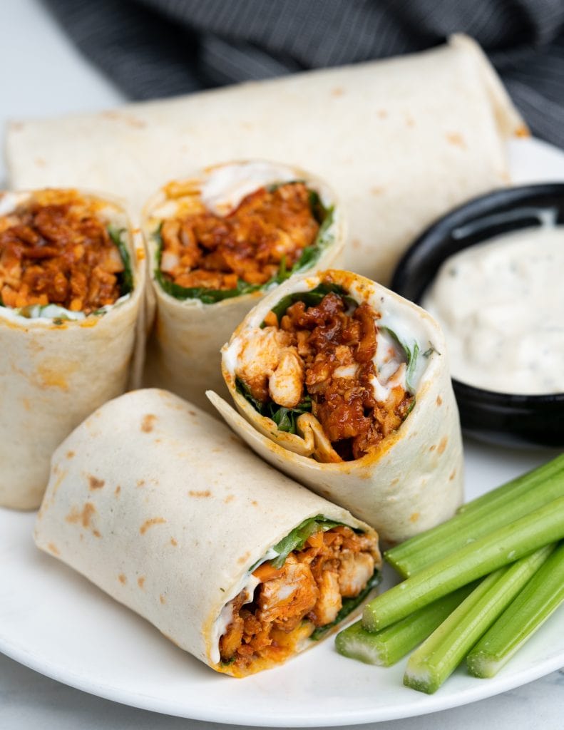 Buffalo Chicken Wrap Recipe - The flavours of kitchen