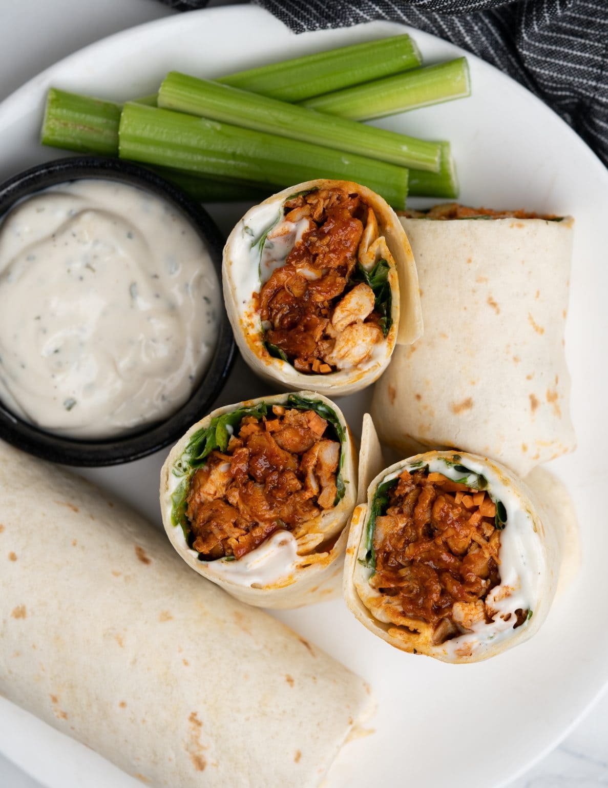 Buffalo Chicken Wrap Recipe The Flavours Of Kitchen