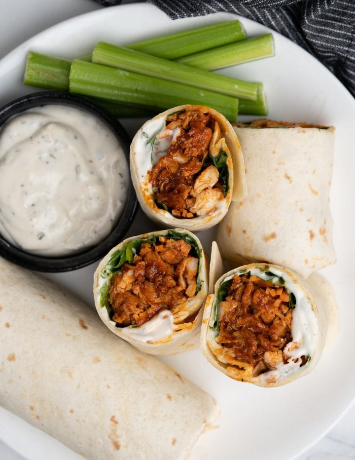 Buffalo Chicken Wrap Recipe - The flavours of kitchen