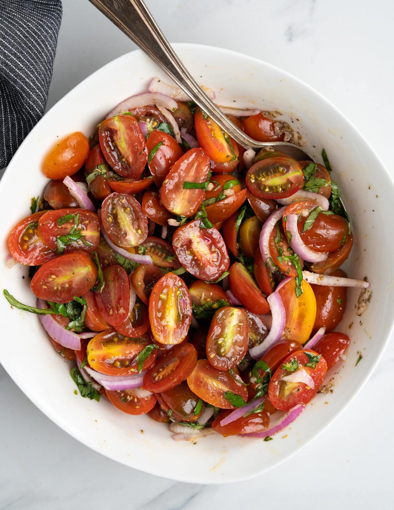 Bowl of cherry tomato salad 