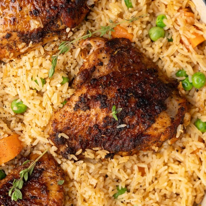 Oven Baked Chicken and Rice - The flavours of kitchen