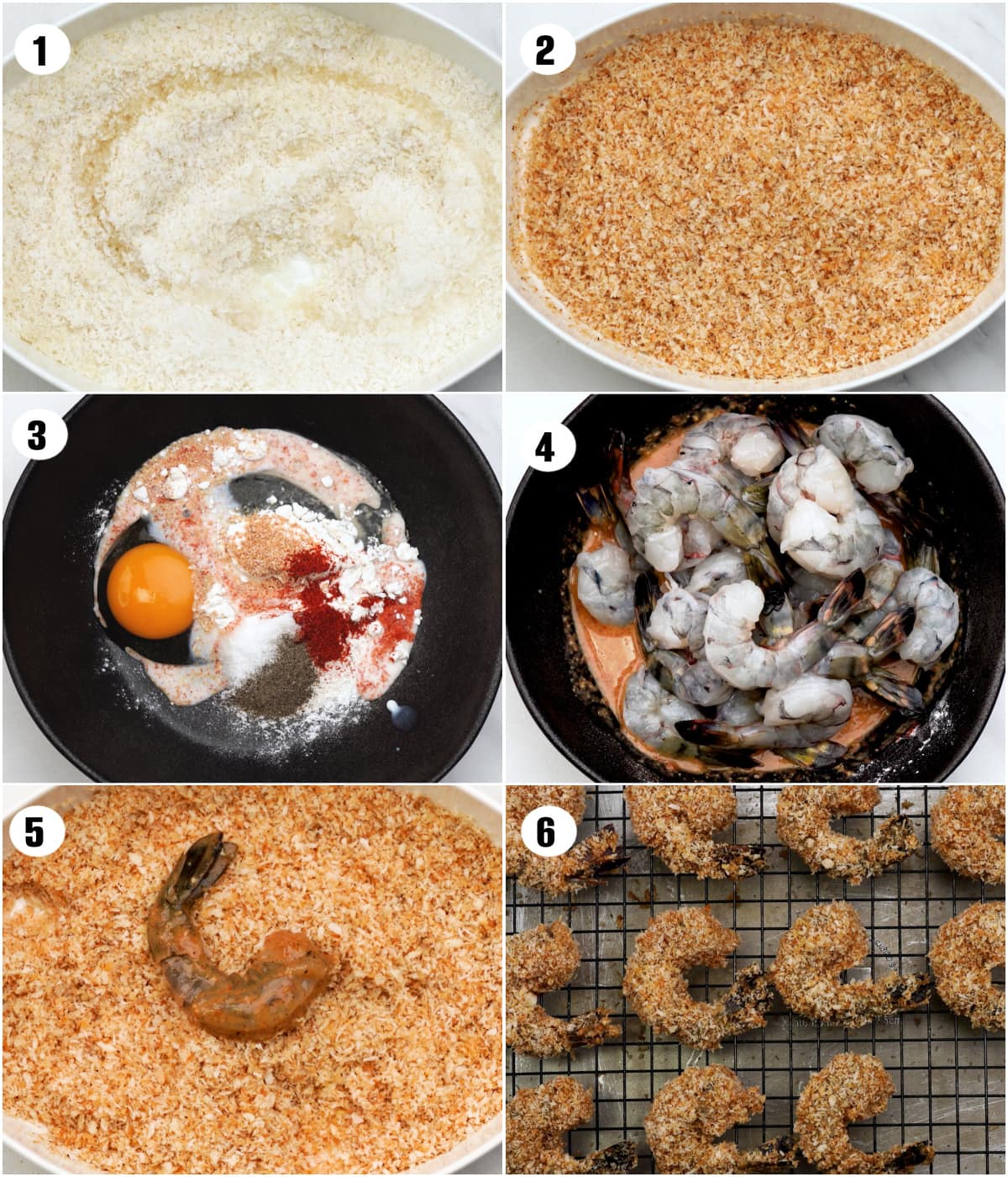 Steps to make Crispy Coconut Shrimps