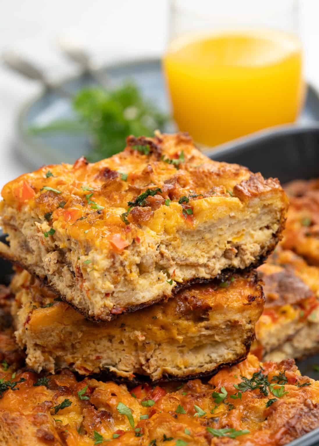 Breakfast Casserole With Bread - The flavours of kitchen