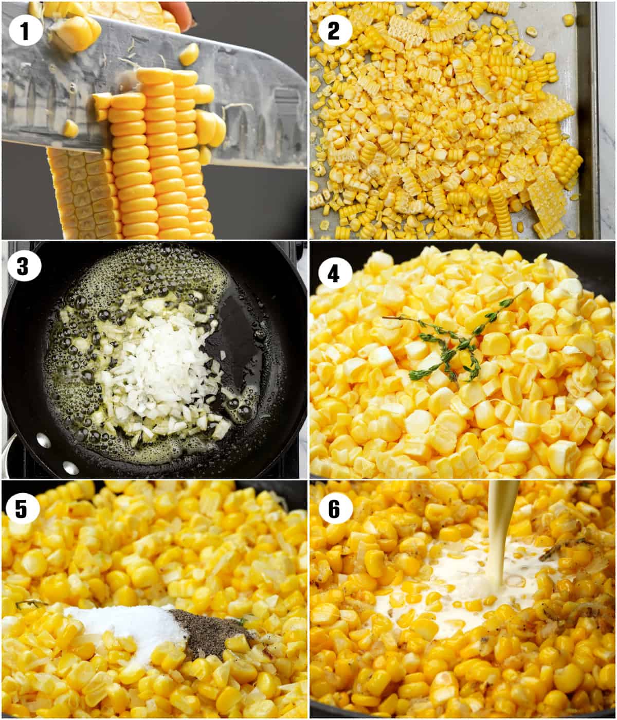 Steps to make creamed corn
