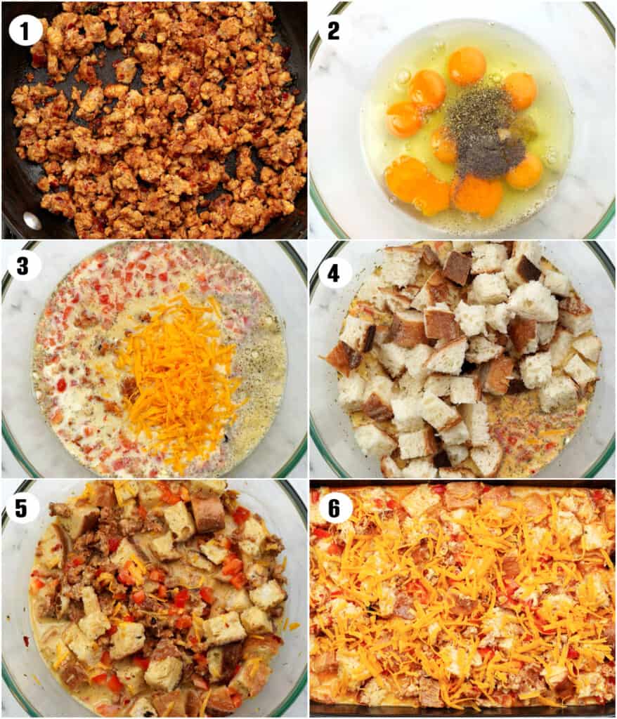 Breakfast Casserole With Bread - The flavours of kitchen