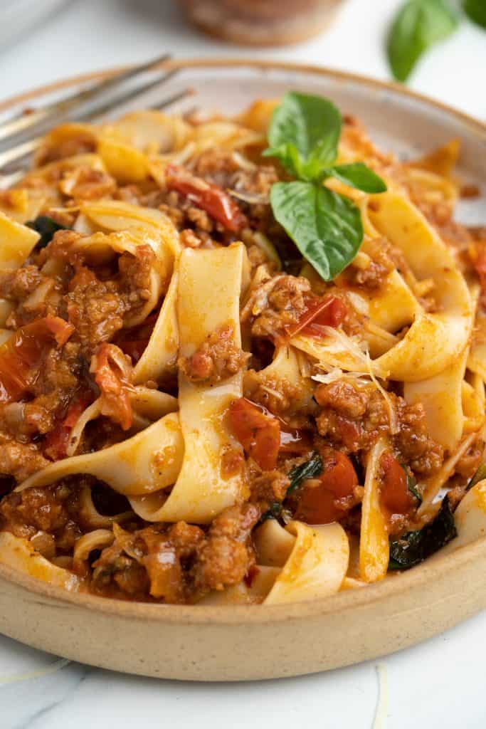 Pappardelle Pasta With Italian Sausage -1