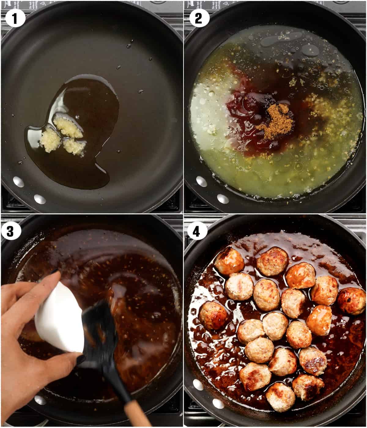 4 easy steps to make sweet and sour meatballs 