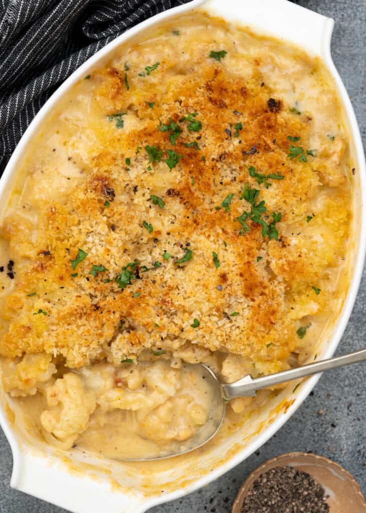 Baked Cauliflower Au Gratin The Flavours Of Kitchen 8109