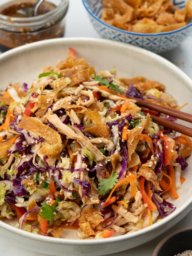 Chinese Chicken Salad With Wonton Strips