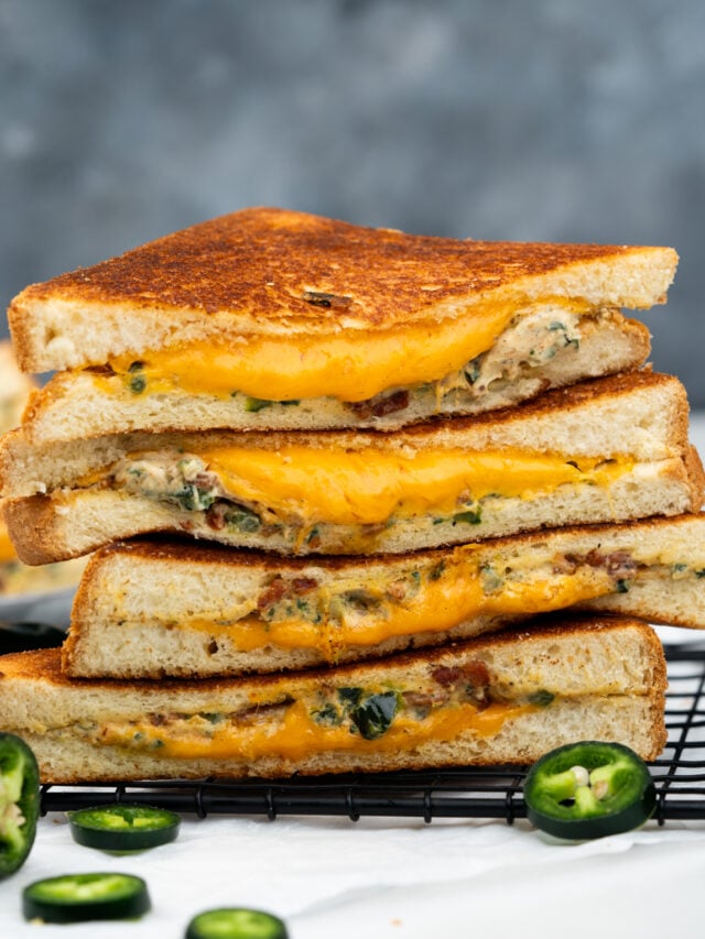 Jalapeno Popper Grilled Cheese with Bacon