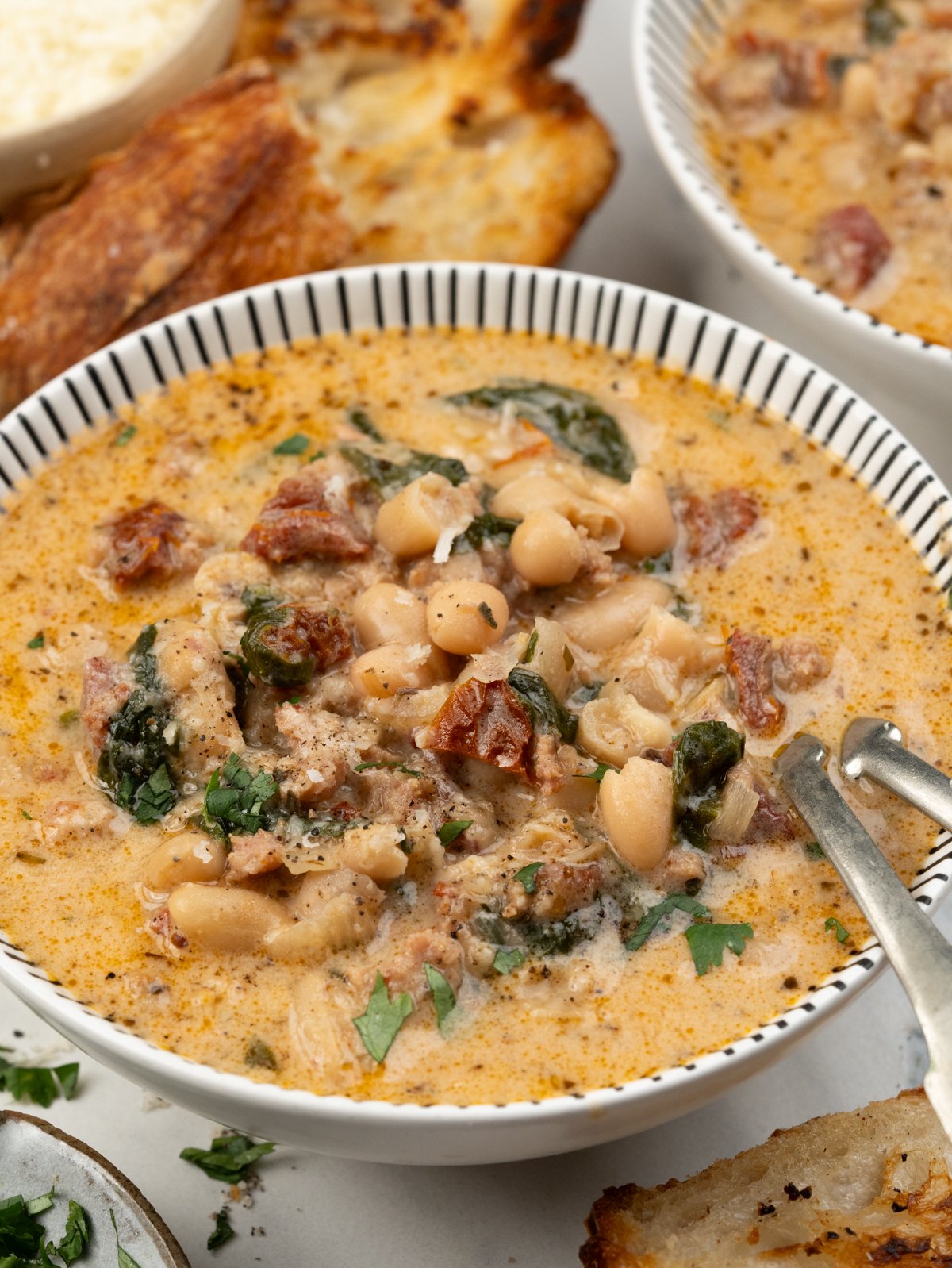 Warm, hearty, healthy and nourishing Italian Sausage Soup.