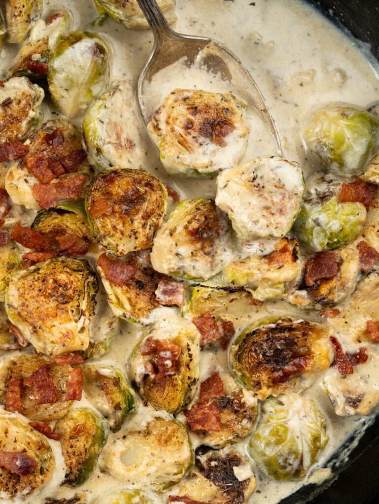 Creamy Brussels Sprout With Bacon