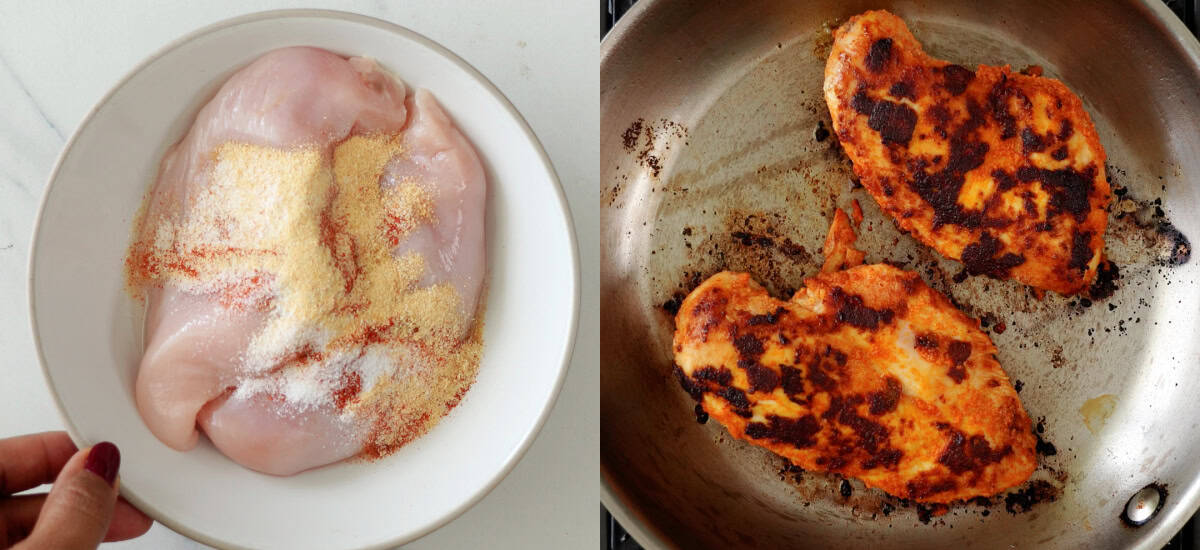season and pan fry chicken