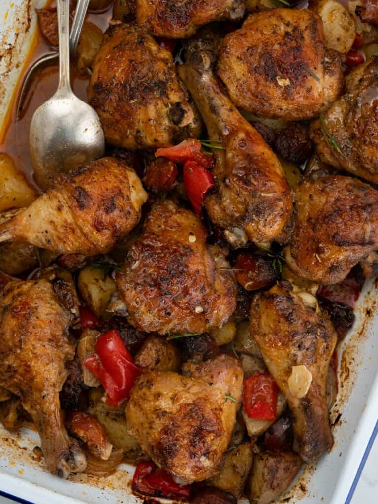 One Pan Baked Chicken Chrizo